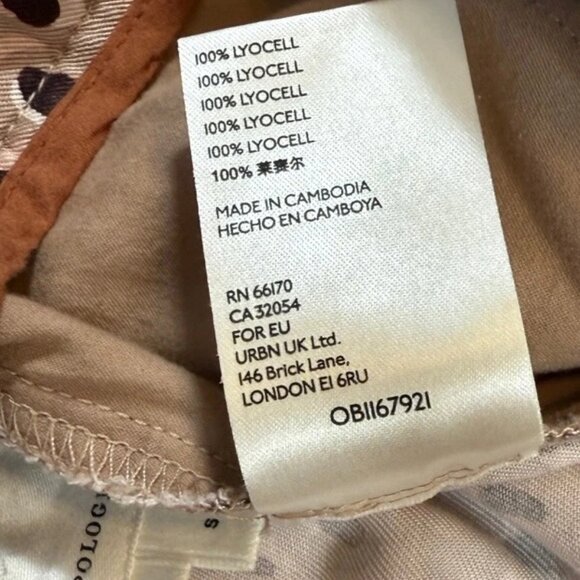 Anthropologie Leopard Culottes Pants Size Small Wide Leg Pleated Isobel Crop - Picture 6 of 8